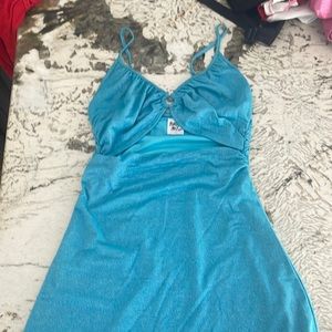 Blue mini dress
